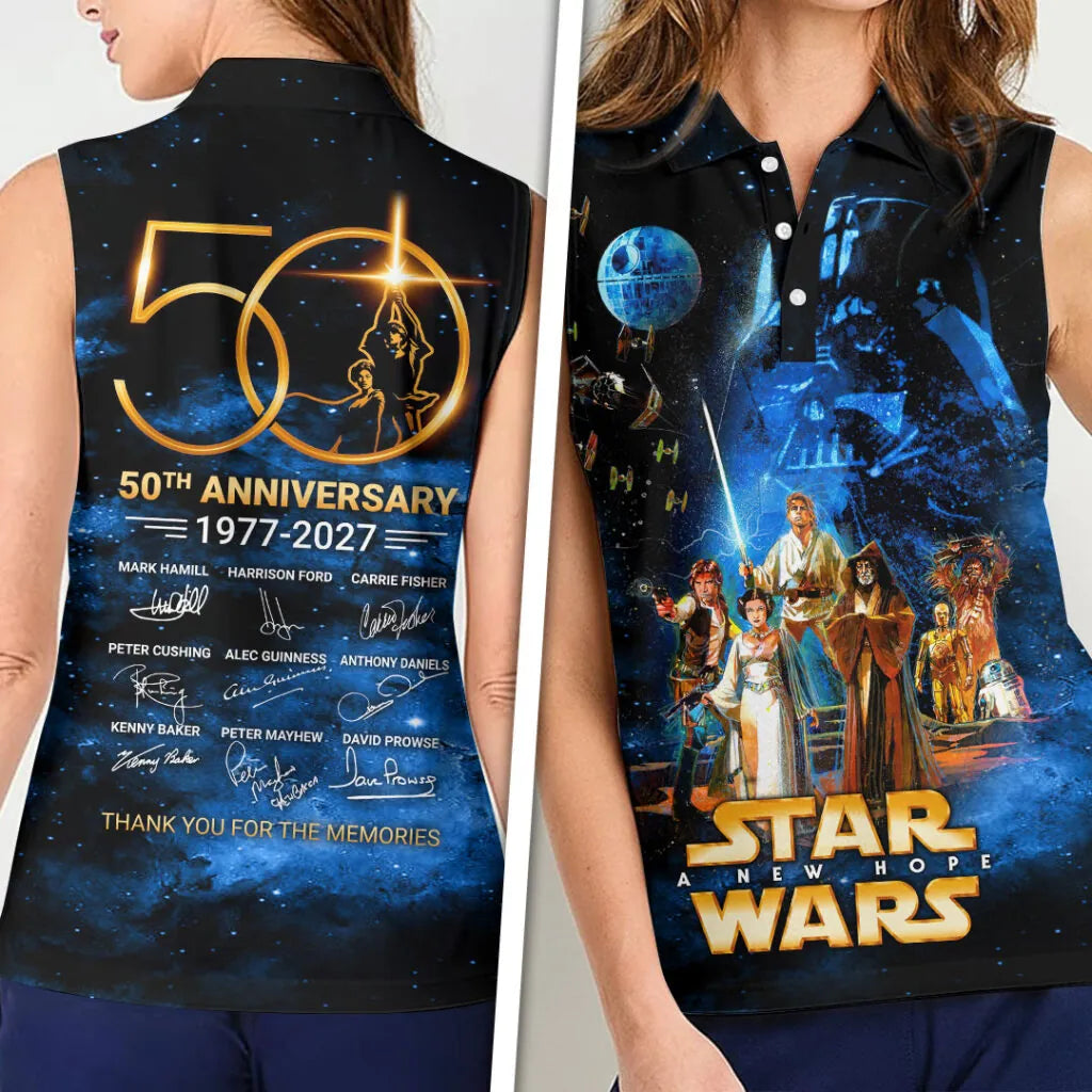 Star Wars 50th Anniversary Women Sleeveless Polo Shirt – MNPST0158