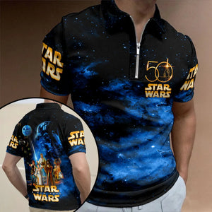 Star Wars 50th Anniversary Zip Polo Shirt – MNPST0215