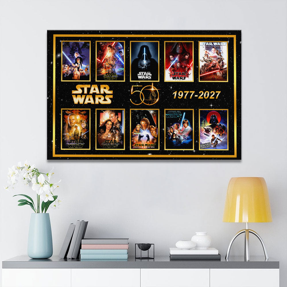 Star Wars 50th Anniversary Rectangle Canvas With Inner Frame – MNPST0256
