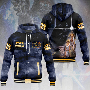 Star Wars 50th Anniversary Hooded Baseball Jacket – MNPST0946