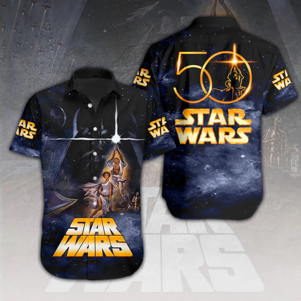 Star Wars Short Sleeve Button-Down Shirt – HOATT 12242 MNPST1176