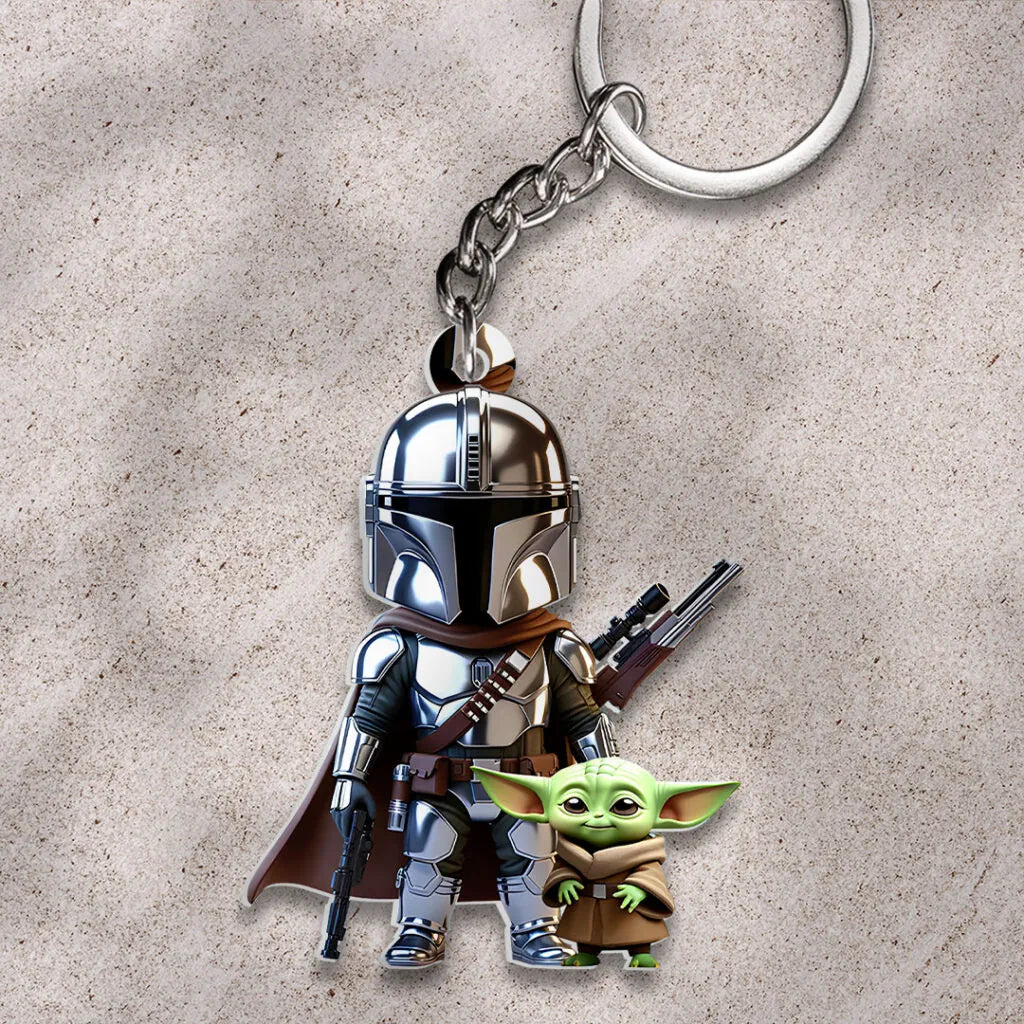 Star Wars: The Mandalorian Custom Shape 2-sided Keychain – MNPST0324