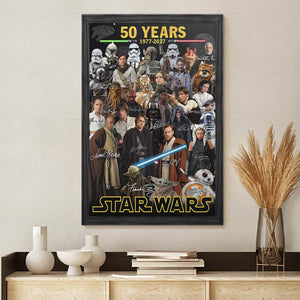 Star Wars 50th Anniversary Rectangle Canvas With Inner Frame – MNPST0172