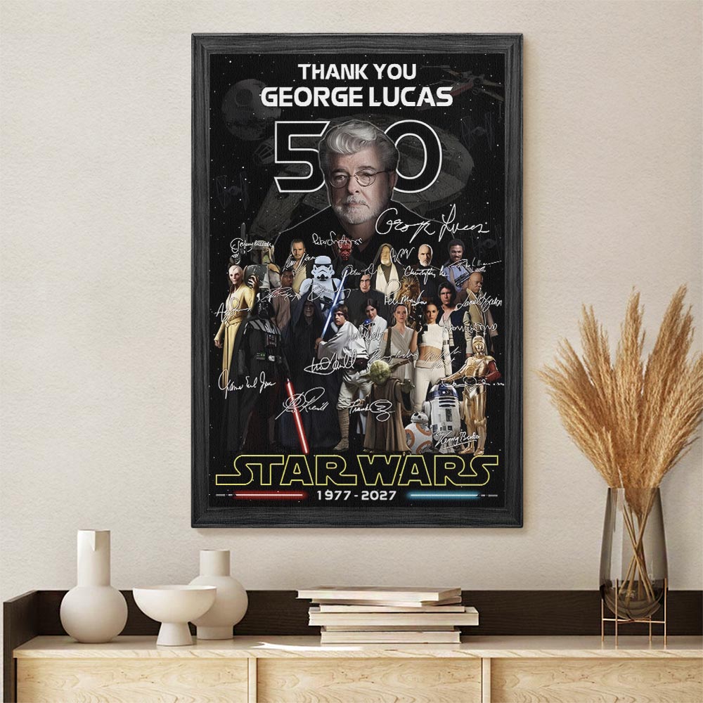 Star Wars 50th Anniversary Rectangle Canvas With Inner Frame – MNPST0173