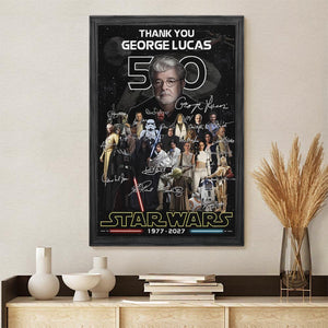 Star Wars 50th Anniversary Rectangle Canvas With Inner Frame – MNPST0173