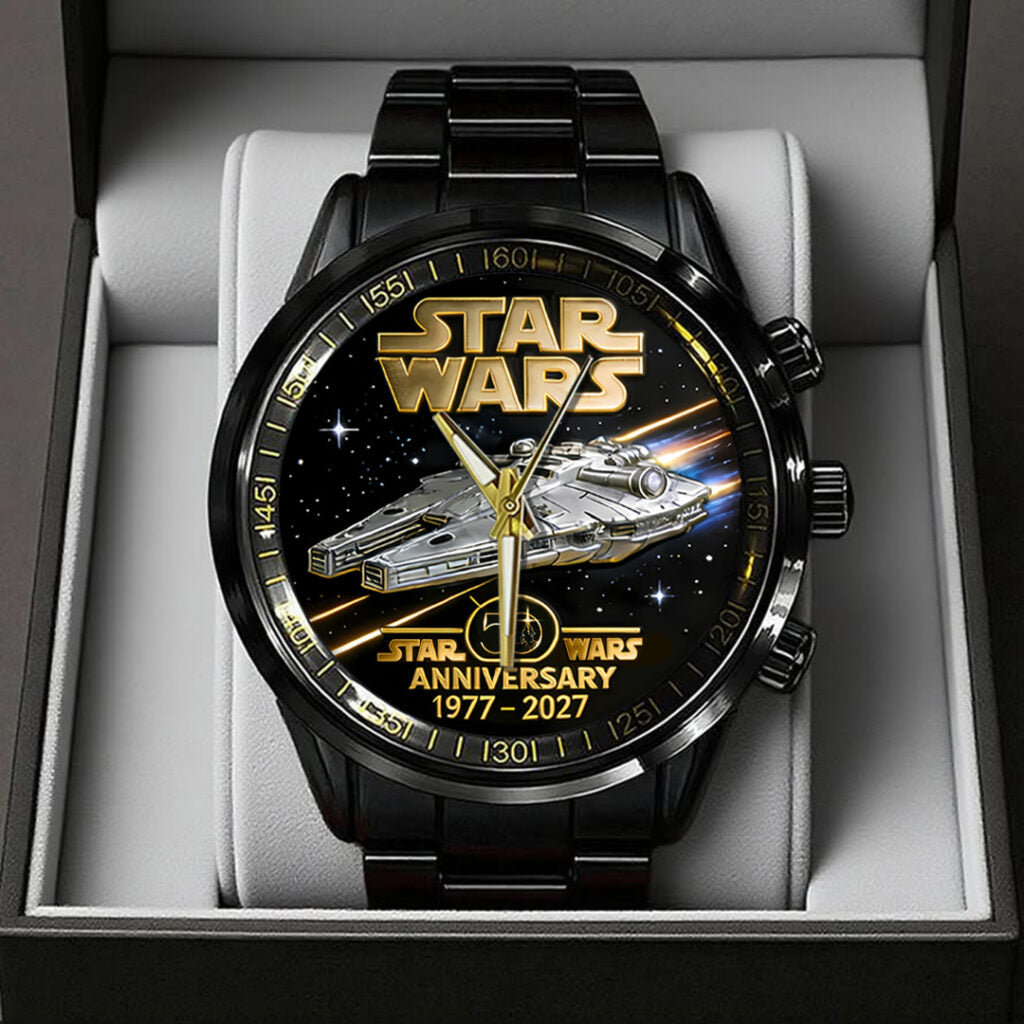 Star Wars 50th Anniversary Black Stainless Steel Watch – MNPST0159