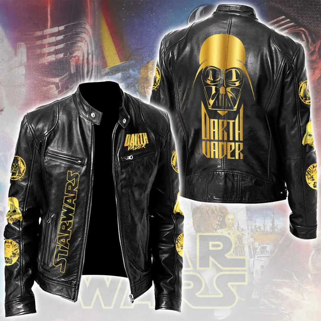 Star Wars 50th Anniversary Motorcycle Leather Jacket – MNPST0368
