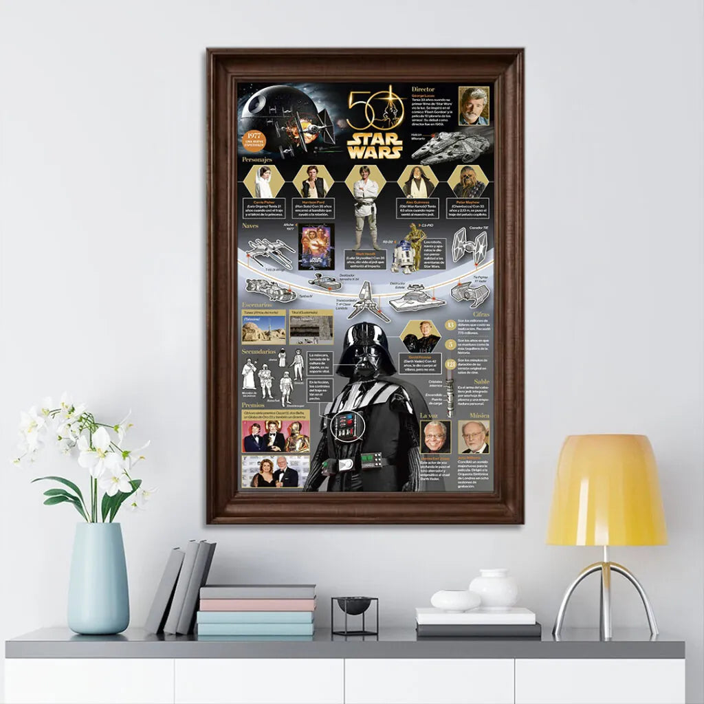 Star Wars 50th Anniversary Rectangle Canvas With Inner Frame – MNPST0190