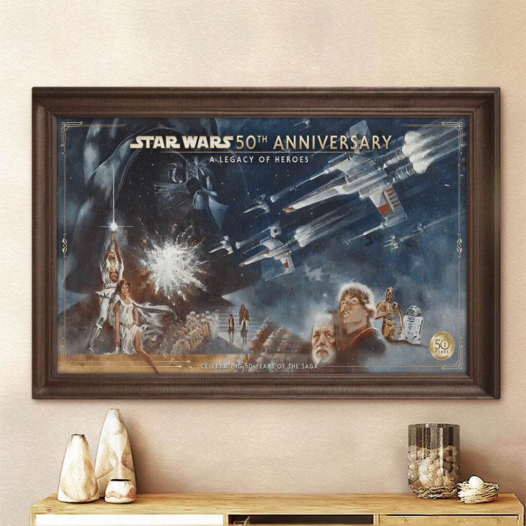 Star Wars 50th Anniversary Rectangle Canvas With Inner Frame – MNPST0250