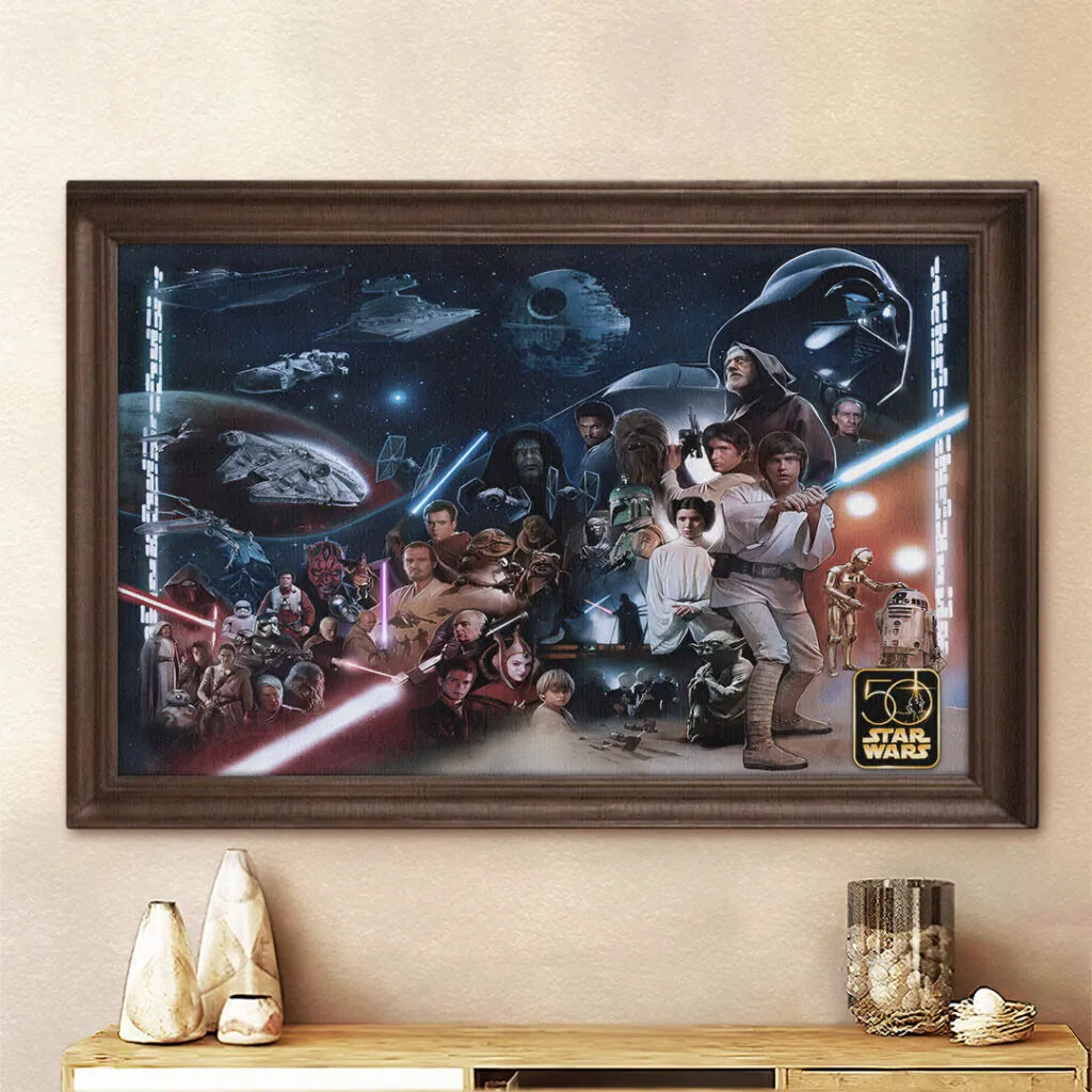Star Wars 50th Anniversary Rectangle Canvas With Inner Frame – MNPST0263