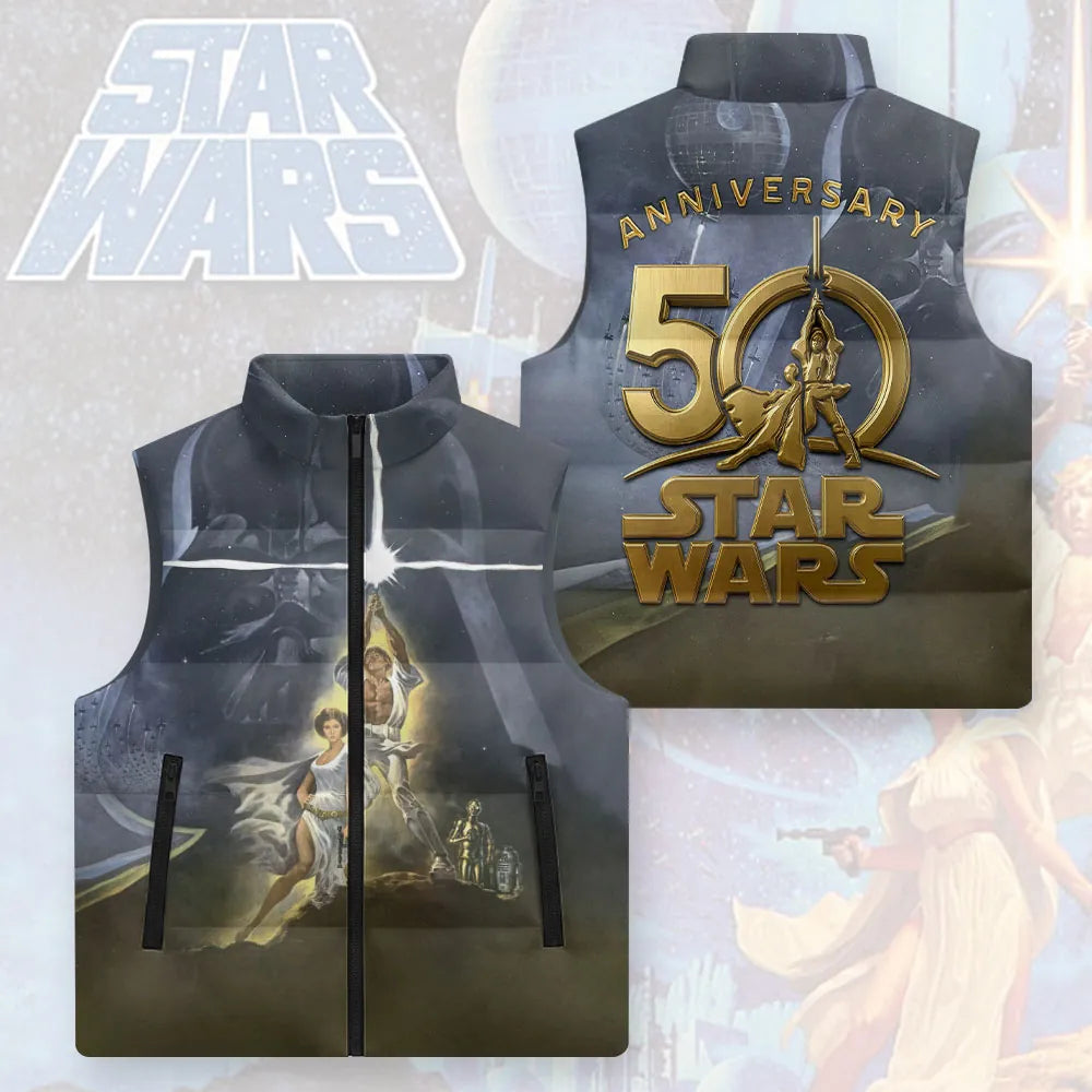 Star Wars 50th Anniversary 3D Sleeveless Down Jacket – MNPST0852