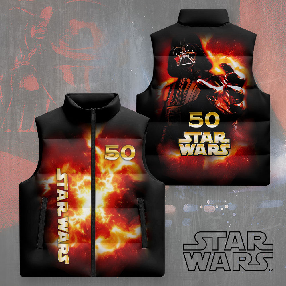 Star Wars 50th Anniversary 2027 3D Sleeveless Down Jacket – MNPST0855