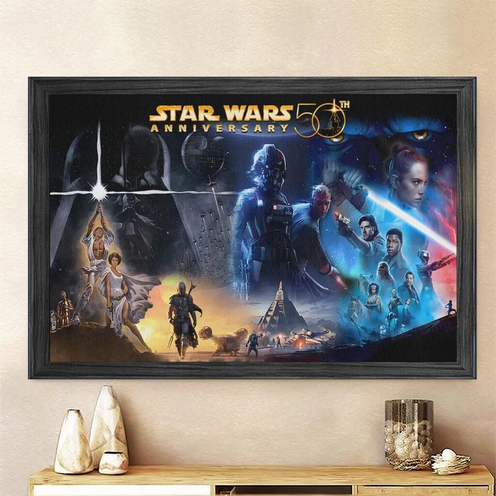 Star Wars 50th Anniversary Rectangle Canvas With Inner Frame – MNPST0234