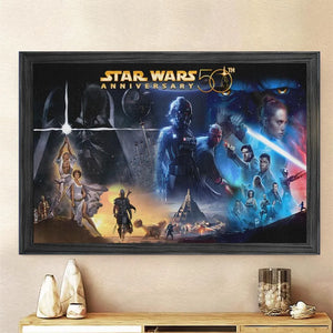 Star Wars 50th Anniversary Rectangle Canvas With Inner Frame – MNPST0234