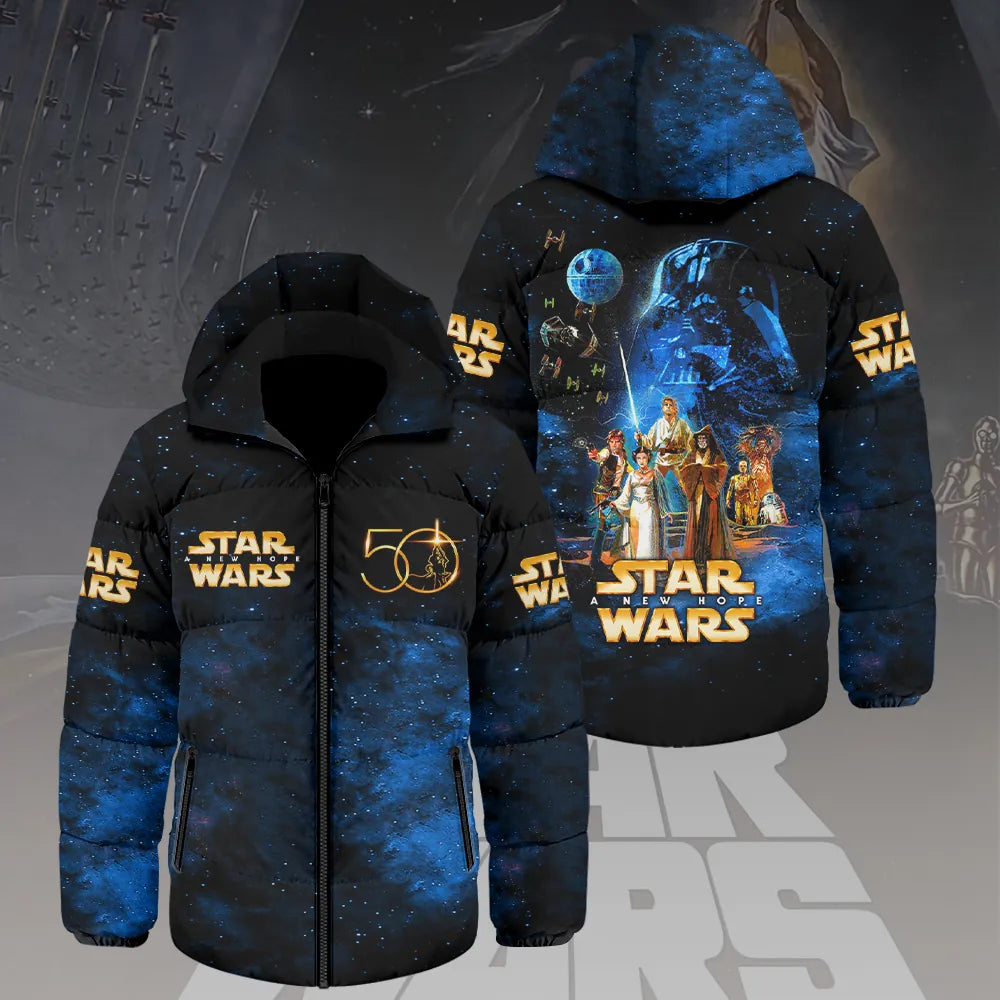 Star Wars 50th Anniversary Thickened Down Hooded Jacket – MNPST0479