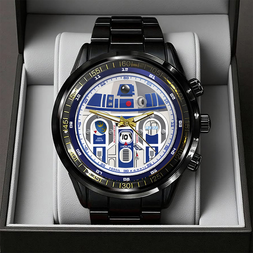 Star Wars x R2-D2 Black Stainless Steel Watch – MNPST0085