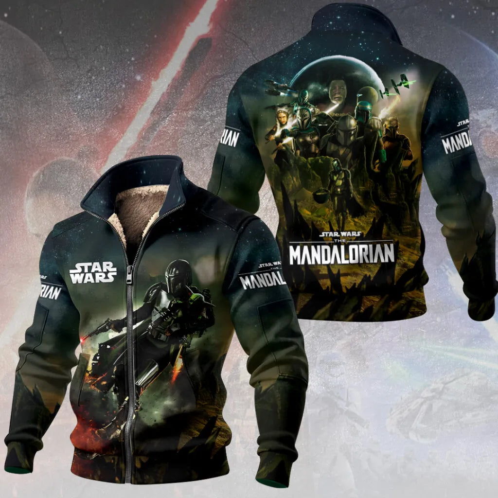 Star Wars x The Mandalorian Thick Knit Fleece Jacket – MNPST0483
