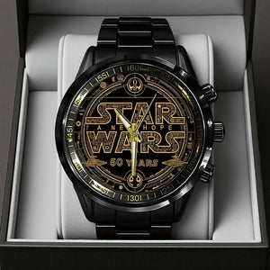 Star Wars 50th Anniversary Black Stainless Steel Watch – MNPST0443