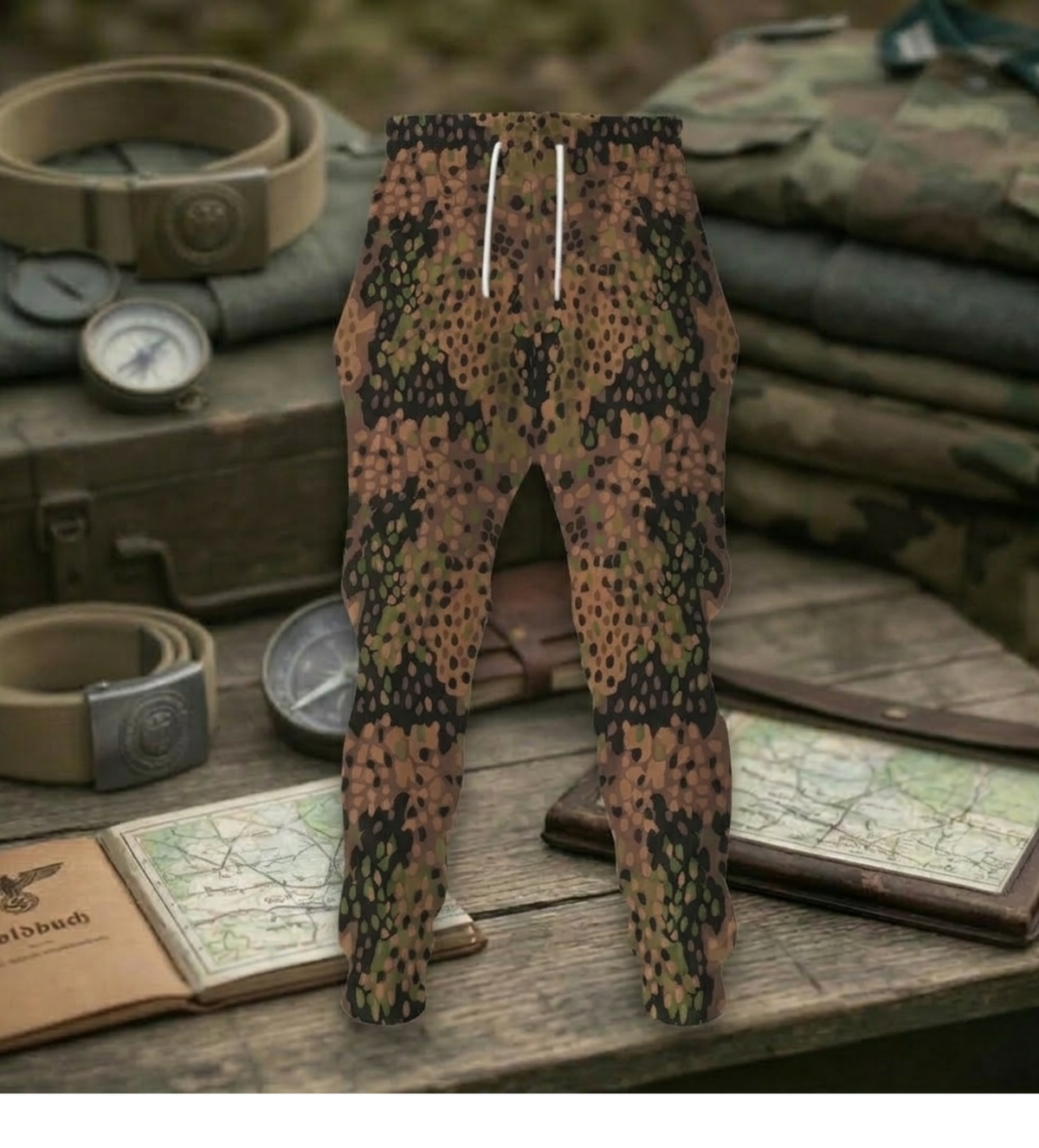 German Pea Dot Camo Hoodie, Pants Set for Cosplay, Costume MNP003CS