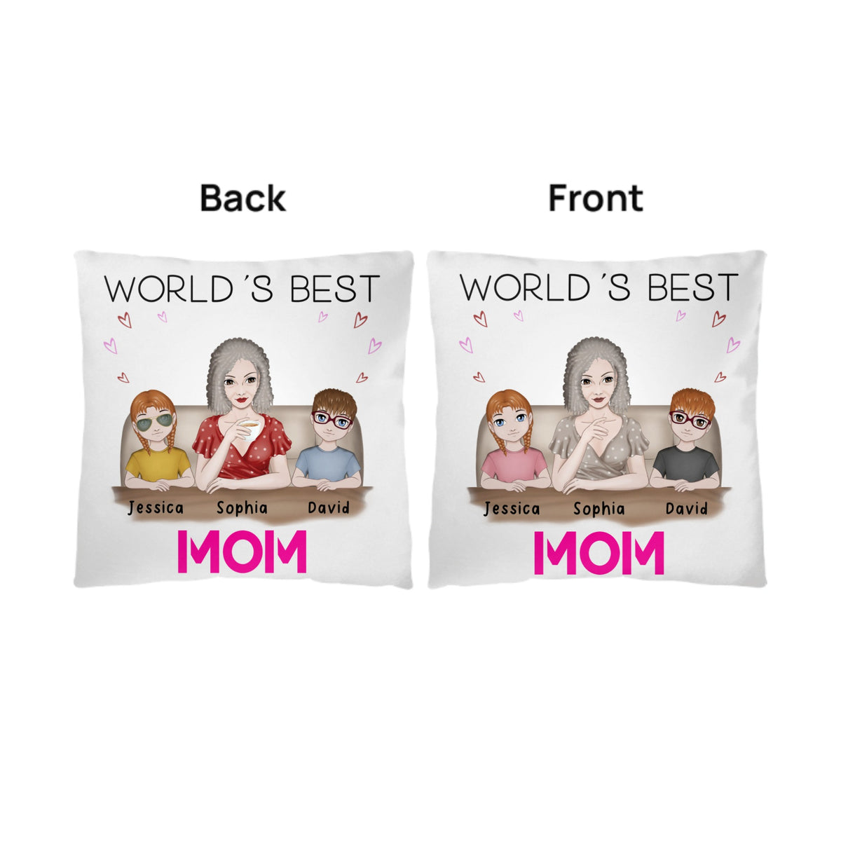 World´s best mom - Personalized Mom Pillow