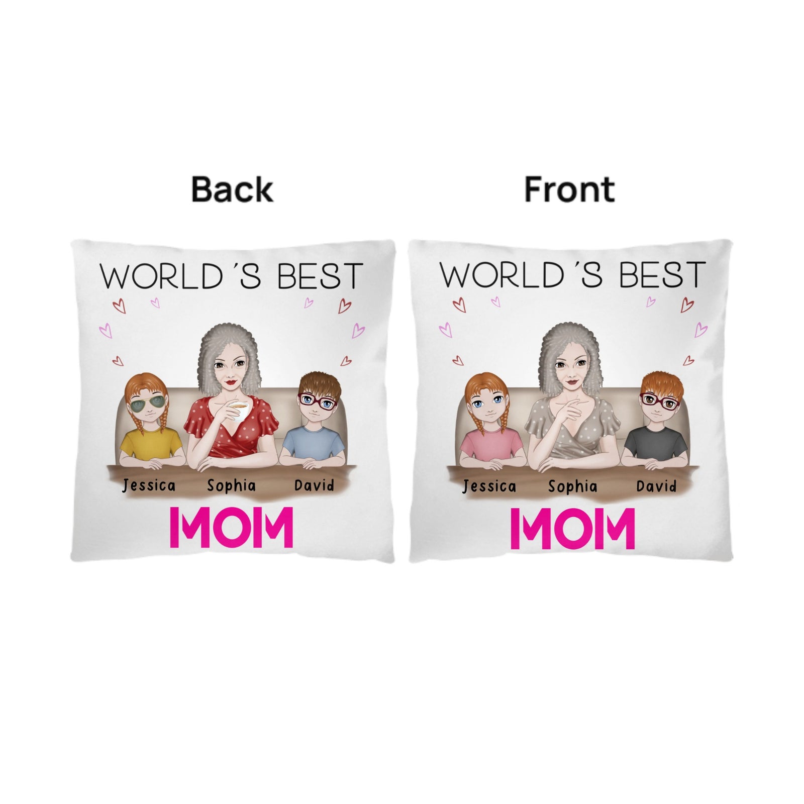 World´s best mom - Personalized Mom Pillow