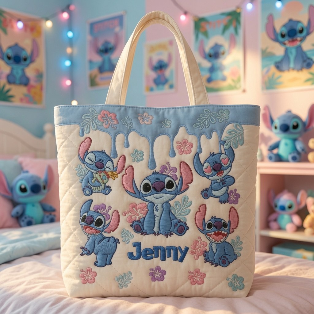 Ohana Family Bond - Personalized Quilted Tote Bag - NSK10031