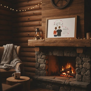 The day we met - Personalized Anniversary Accent Mug Poster