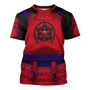 Ashigaru Red Akazonae Koyal Guard Costume Hoodie Sweatshirt T-Shirt Sweatpants – MNP219CSSTW