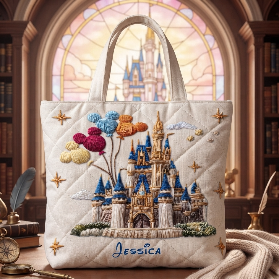 Dream Castle - Personalized Quilted Tote Bag - NSK10096