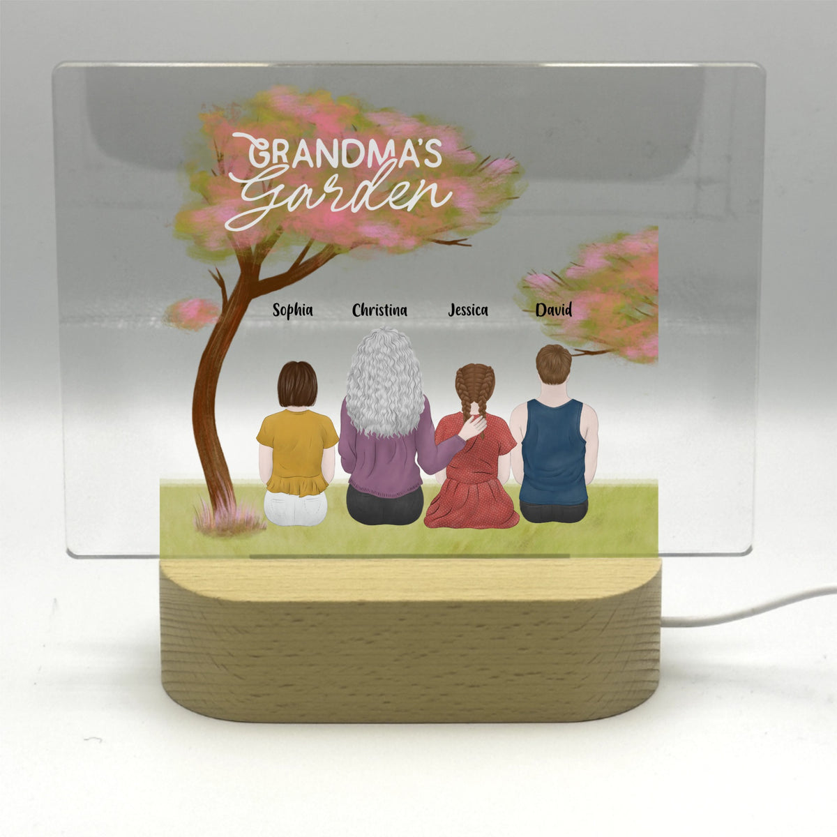 Grandma's Garden - Personalized Family Acrylic Nightlight