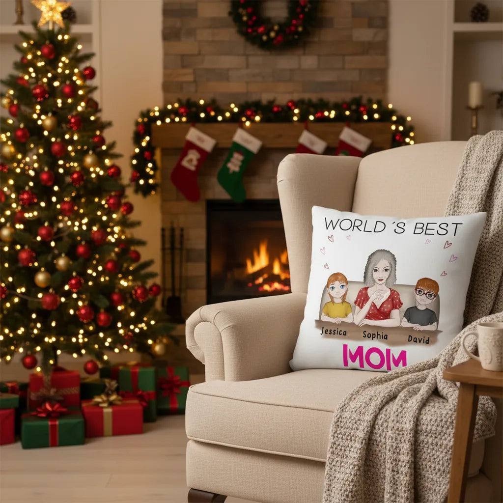 World´s best mom - Personalized Mom Pillow