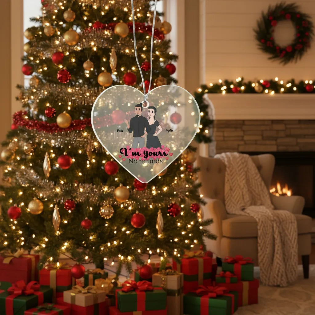 I'm yours - Personalized Couple Acrylic Ornament