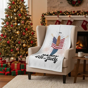 Happy 4th of July - Personalized Anniversary Blanket