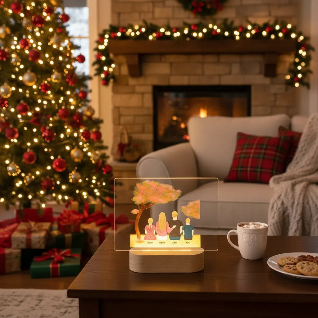 Blessed family -  Personalized Family Acrylic Nightlight