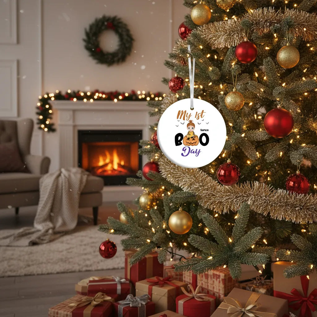 My 1st Boo Day - Personalized Anniversary Ceramic Ornament