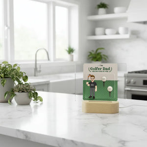 Golfer Dad - Personalized Dad Acrylic Nightlight