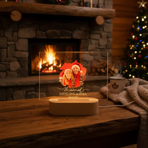 Our First Christmas - Personalized Anniversary Acrylic Nightlight