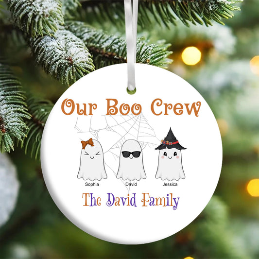 Our Boo Crew - Personalized Family Ceramic Ornament