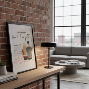 You & I, We got this - Personalized Couple Calendar Poster