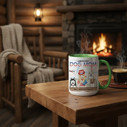American Dog Mom -  Personalized Mom Mug