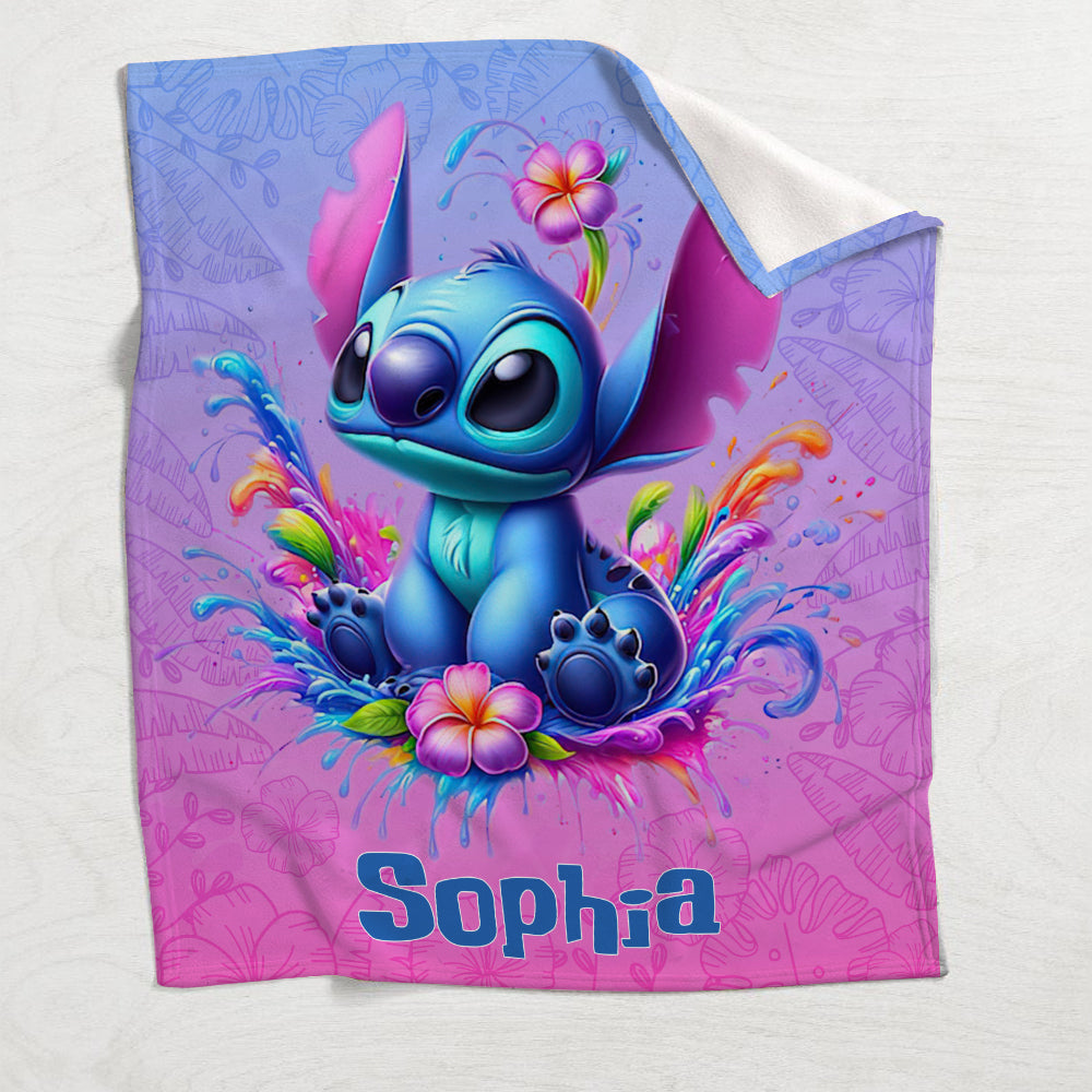 Blue Ohana - Personalized Ohana Blanket | MNPB01005