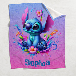 Blue Ohana - Personalized Ohana Blanket | MNPB01005