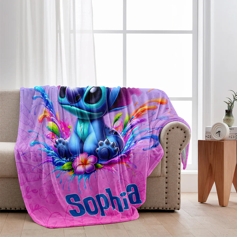 Blue Ohana - Personalized Ohana Blanket | MNPB01005