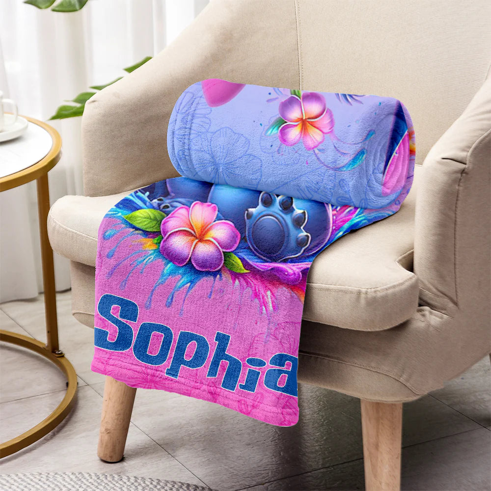 Blue Ohana - Personalized Ohana Blanket | MNPB01005