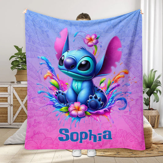 Blue Ohana - Personalized Ohana Blanket | MNPB01005