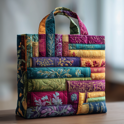 The Vibrant Book Lover Quilted Tote