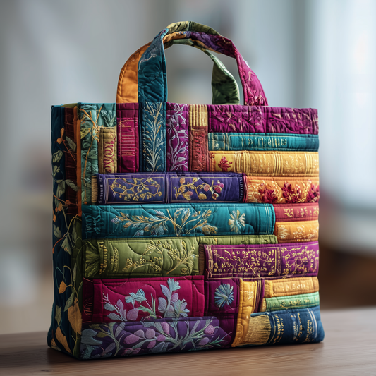 The Vibrant Book Lover Quilted Tote