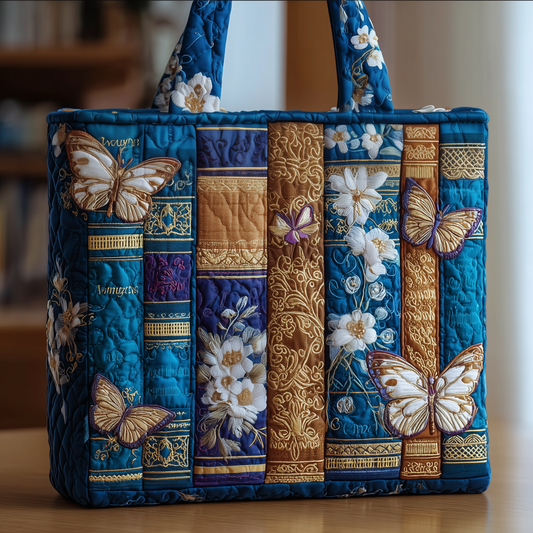 The Literary Butterfly Quilted Tote