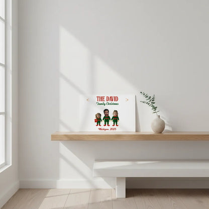Elf Family - Personalized Family Poster