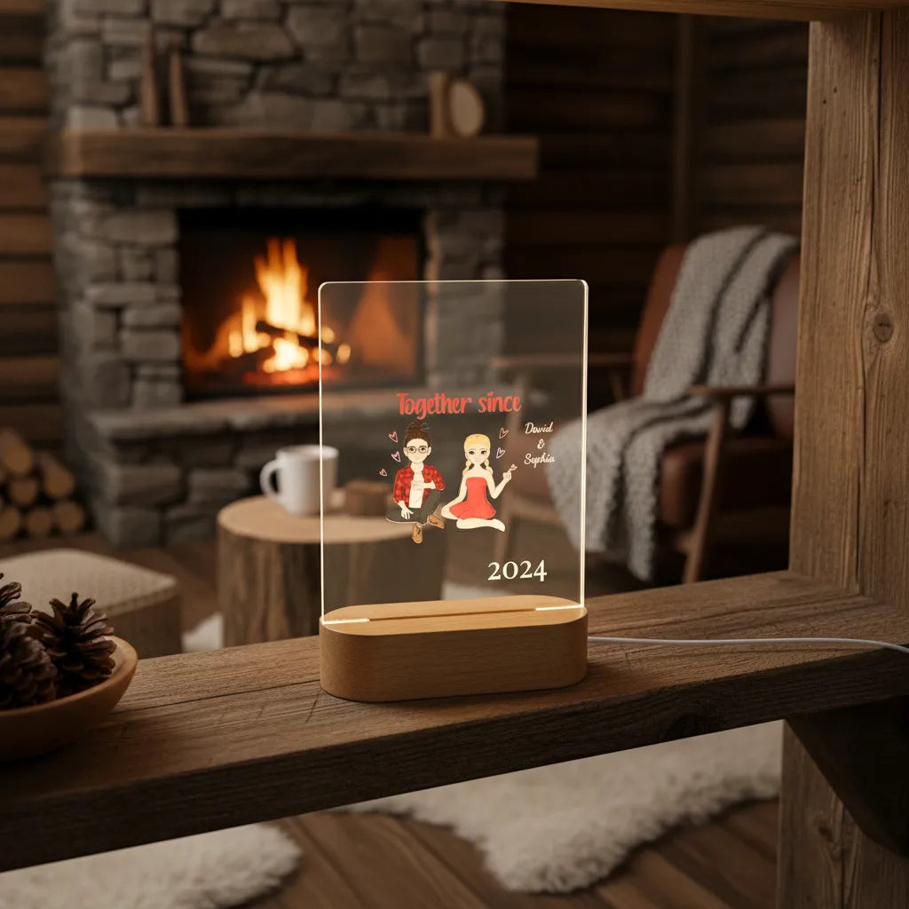Together since - Personalized Couple Acrylic Nightlight